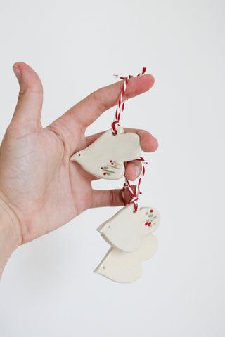 passarinhos do Natal || enfeites para árvore